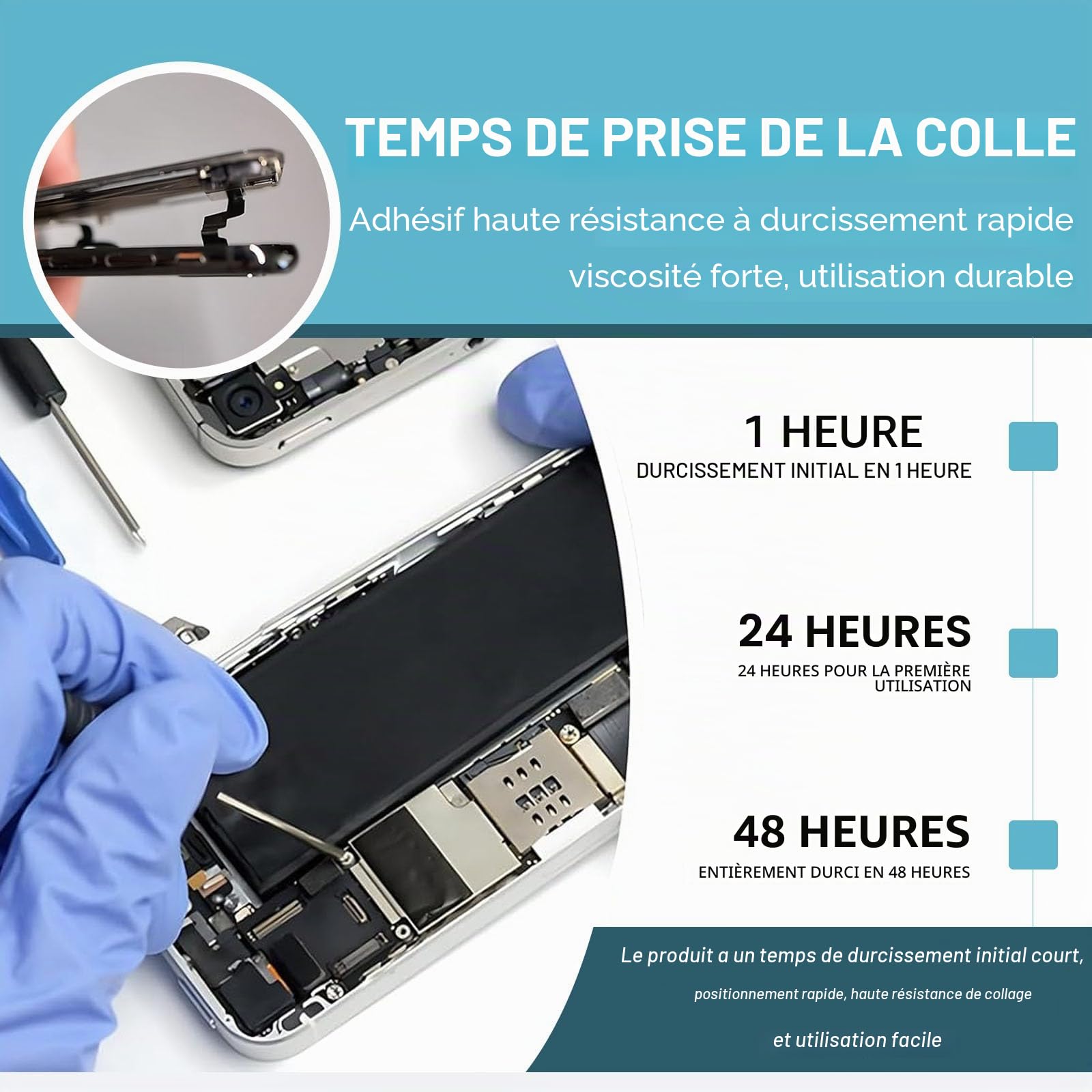 2 Pièces 15ML Colle Ecran Smartphone, Colle pour Telephone Portable, Convient pour coller Les Écrans de Téléphones Portables Tablettes Ordinateurs Portables Appareils Photo etc