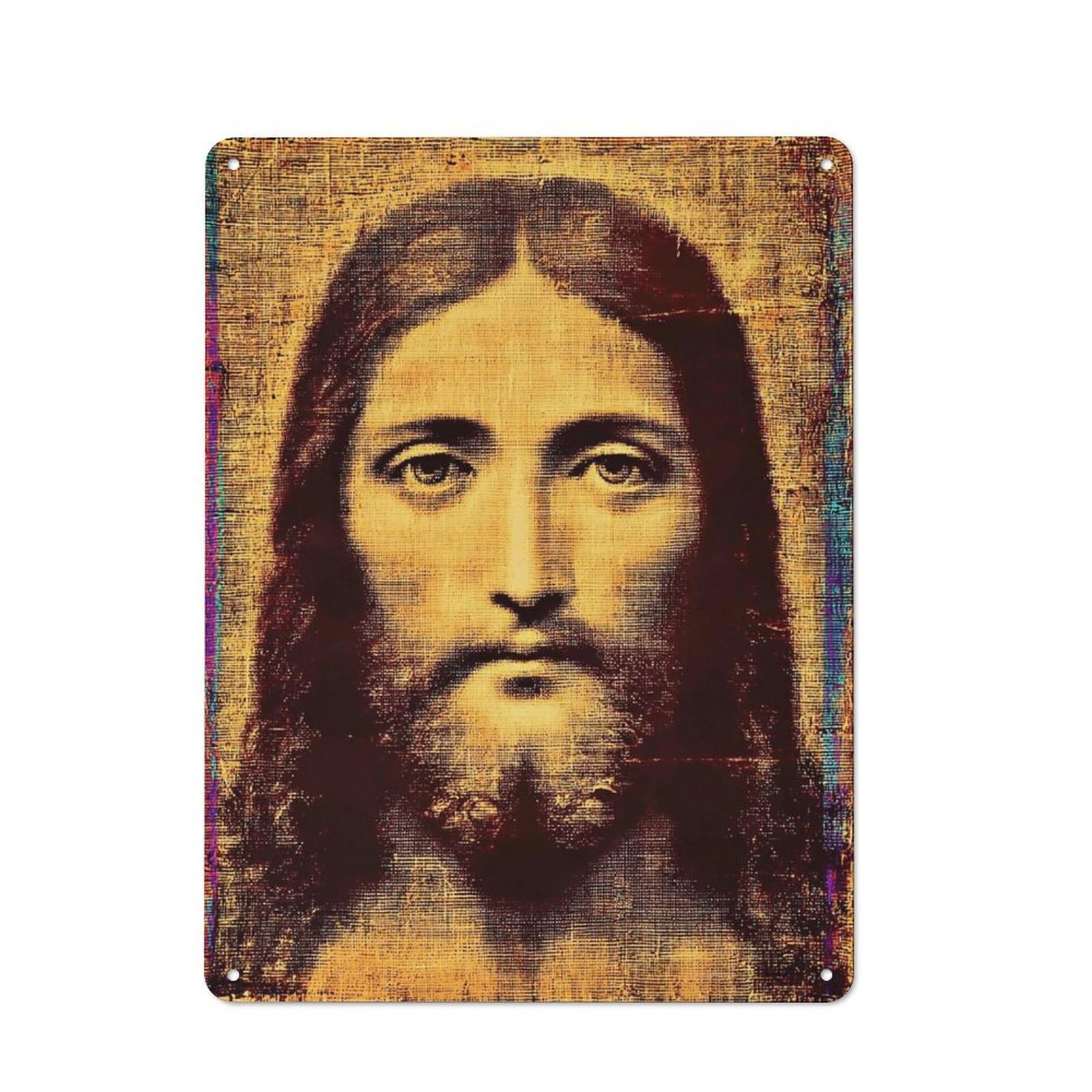 Junmoney Divine Portrait A Spiritual Masterpiece Metal Wall Art Sign 40X30cm, Vintage Vintage Wall Decor For Lounge, Study, Pub Or Wall Gallery