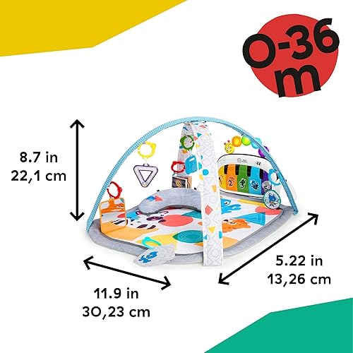 Miniatura 7 de Baby Einstein Gimnasio de Juego y Alfombrilla de Actividad 4 en 1 Kickin' Tunes con Piano Musical y de Lenguaje para Tiempo Boca Abajo