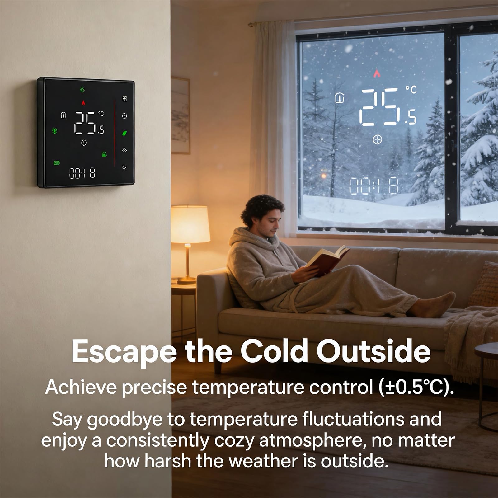 16A WLAN Thermostat Elektro-Fußbodenheizung Smart Life APP