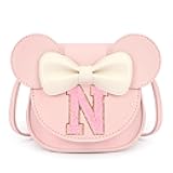 mibasies Toddler Purse Girl Gifts: Girls Birthday Gifts for 3-8 - Toys for Ages 2-4 Purse, Pink, Letter N