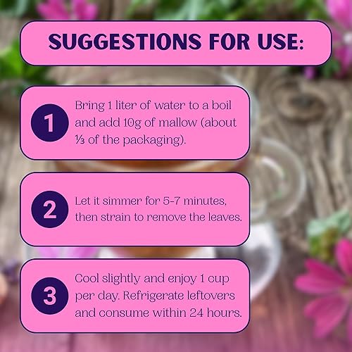 Miniatura 7 de Hoja y flor de malva suelta de 11 onzas 106oz hoja y flor de malva hojas de plantas secas de malva para té de hierbas natural para boca seca