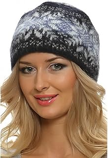 Winter Wool Hat Beanie Cap Fair Isle Authentic Icelandic Wool for Women 2 Ply Knitted Extra Warm by Freyja Canada