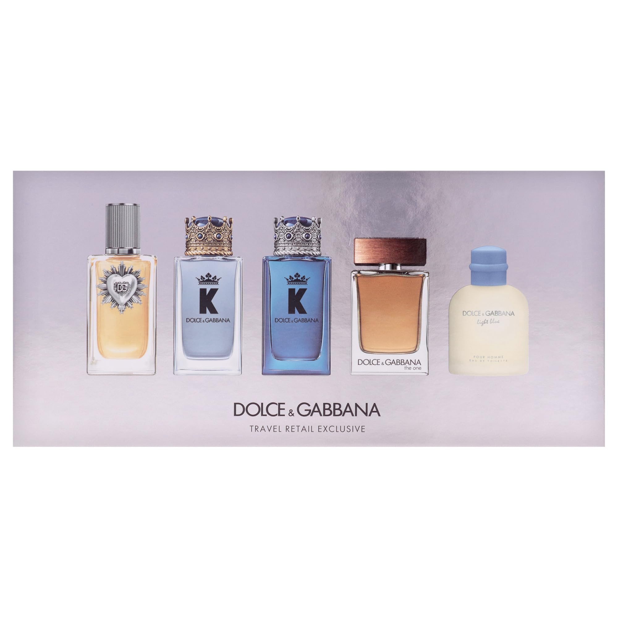 DOLCE & GABBANA Men's Mini Fragrance Set, 5 Piece Collection, Pour