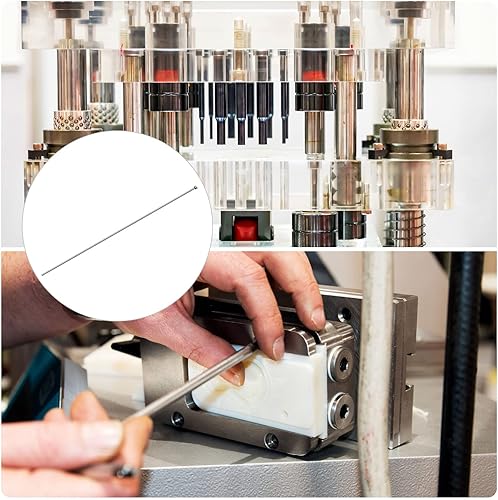 Miniatura 9 de uxcell Pasadores eyectores rectos, 0.276 in (932 ") de diámetro. Punzón de punta redonda de acero 65Mn 300 mm (12") de largo para mantenimiento