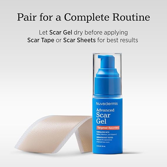 Nuvadermis Scar Sheets & Tape Bundle - 60-Day Supply for Comprehensive Scar Treatment