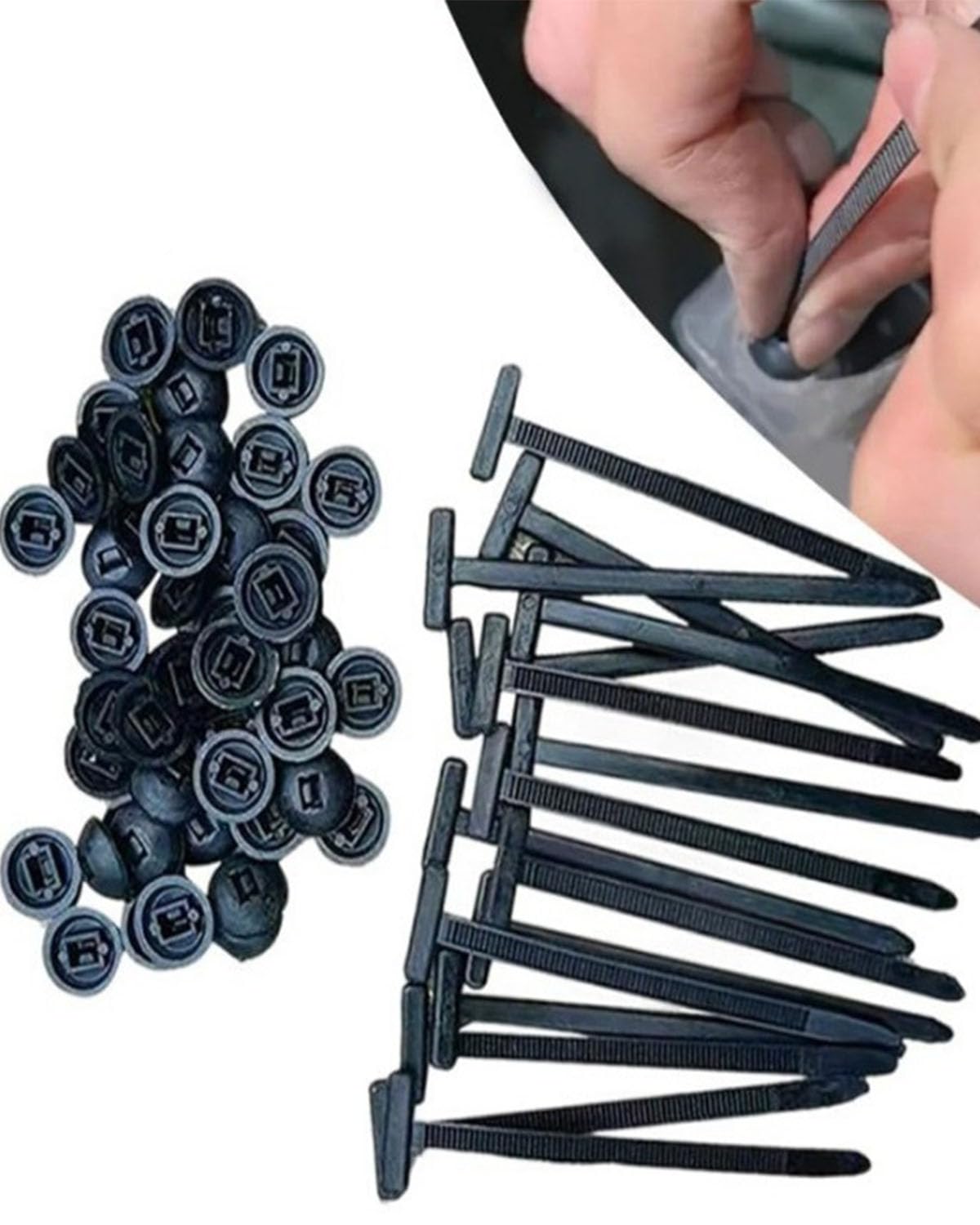 20 Pcs Nylon Universal Cable Tie Buckles, Self-Locking Cable Management Solution for Automotive, Home and Outdoor Use, Durable Fastening Accessories
