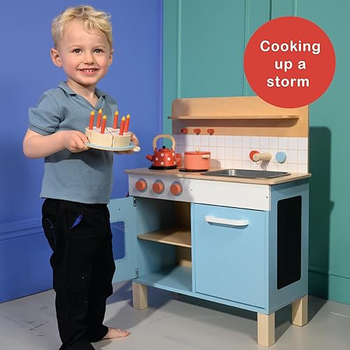 Miniatura 6 de Mentari Juguetes  Cocina para niños  Juego de cocina de madera  Desarrolla habilidades sociales, creativas e imaginativas  Aprendizaje de juego de
