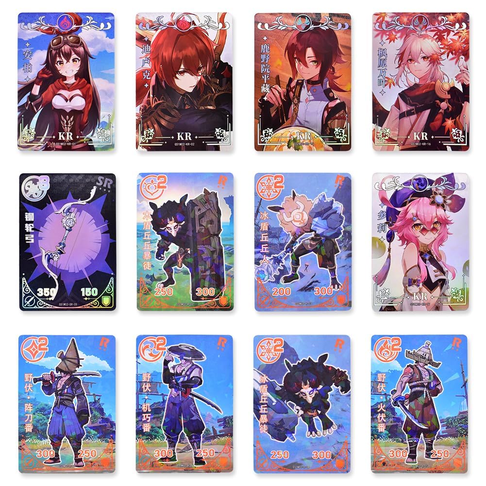 32 Paquets De Cartes Genshin Impact - 160 Cartes à Collectionner Avec Booster Packs Pour Fans D'Anime