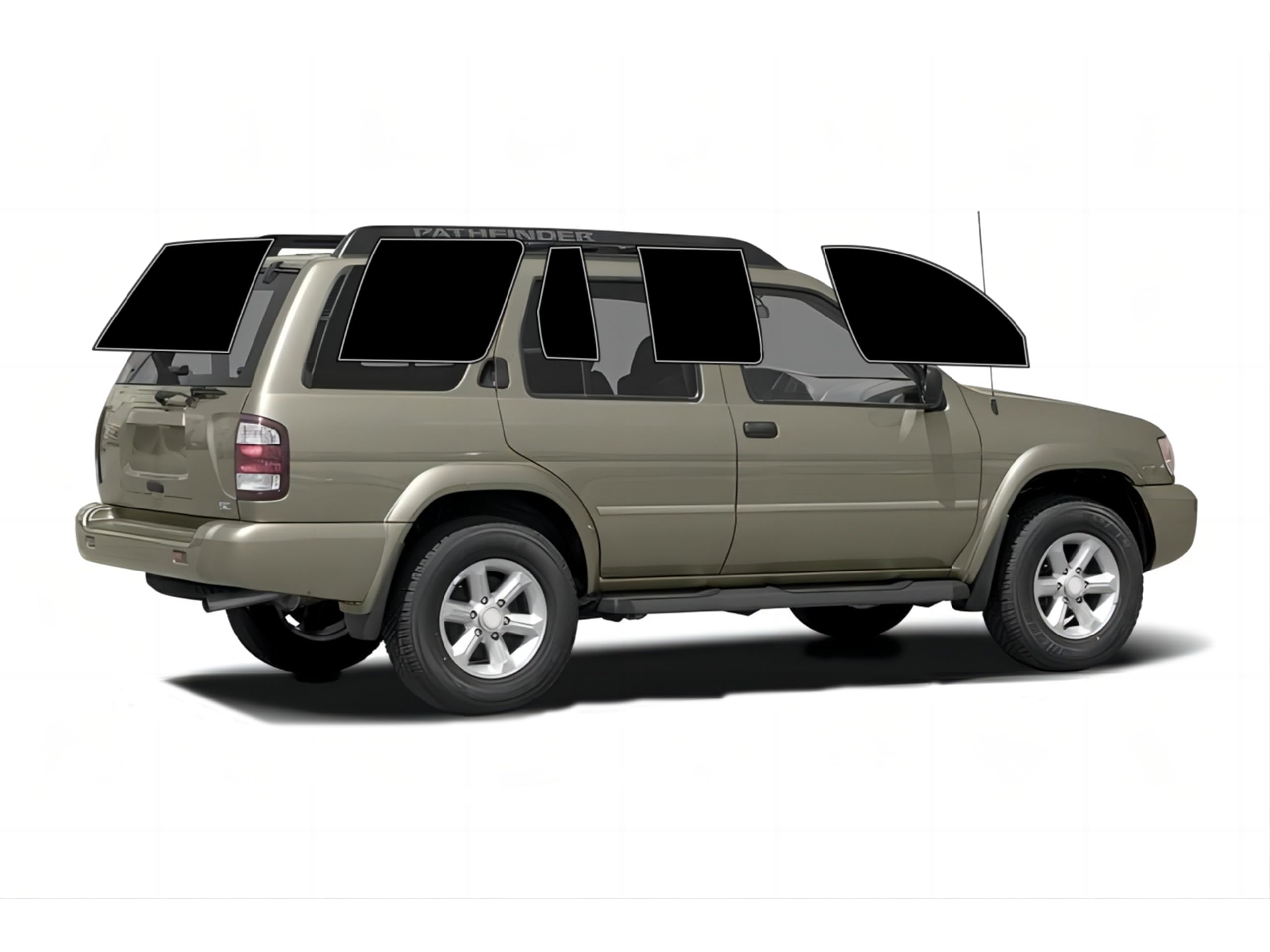 AUTOTEK Precut Windows Tint Film All Sides Cars Sun Blocking Protection Privacy Anti Shatter Glass 2 Ply Film Any Tint Shade kit for Nissan Pathfinder 1996-2004