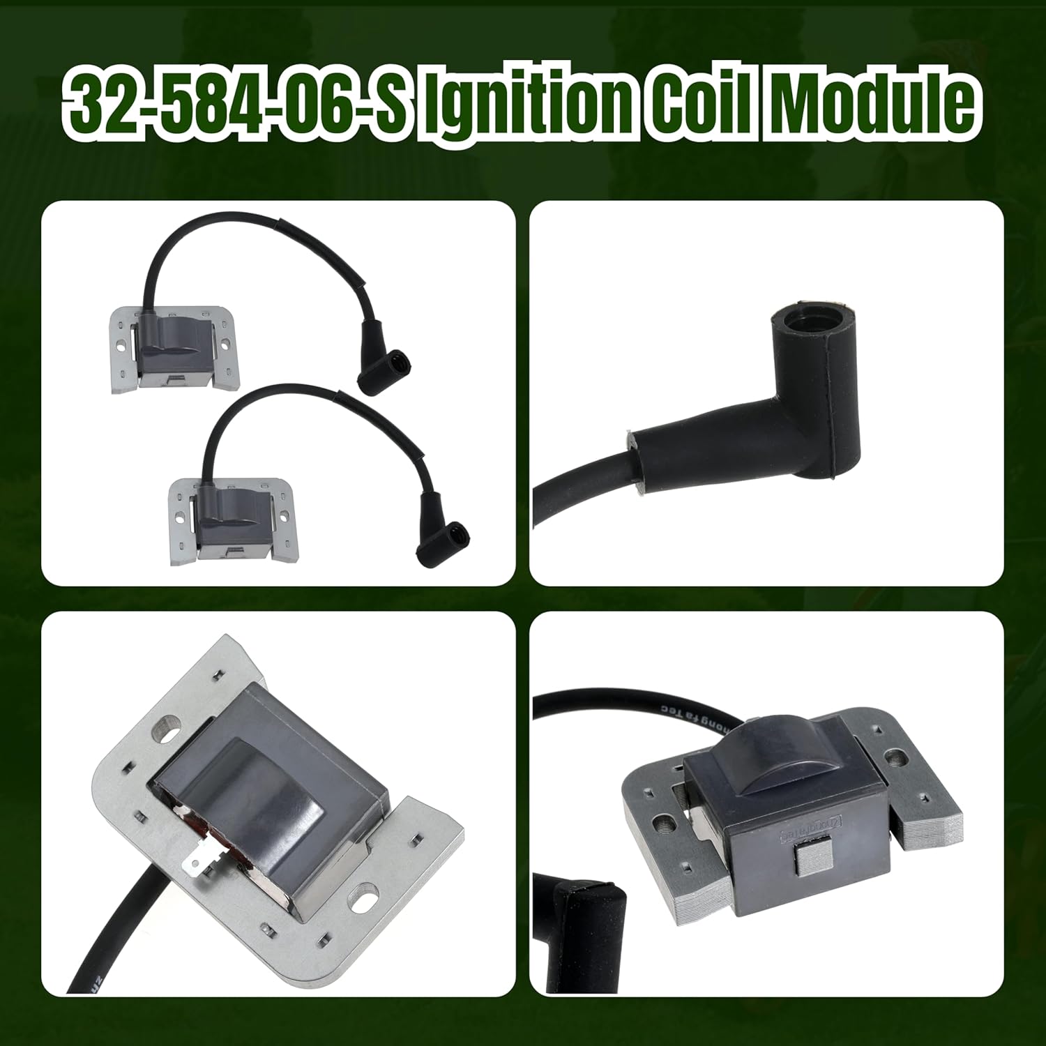 32-584-06-S Ignition Coil Module Compatible with Kohler KT ZT Engines 7000 Series Lawn Mower Engine KT610 KT740 ZT720 ZT730 Replaces 3258406-S 3258406 3258406S 32 584 06 S, 2 PCS