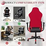 uxcell Gaming Chair Covers, Stretchable Office Computer Chair Slipcover with Armrest Covers, Elastic Seat Protector for Office Reclining Racing Game Chair, Black