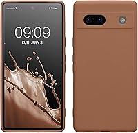 Vista 10 de kwmobile Funda compatible con Google Pixel 7a - Funda protectora delgada de TPU para teléfono - Acabado mate suave - Gris pardo