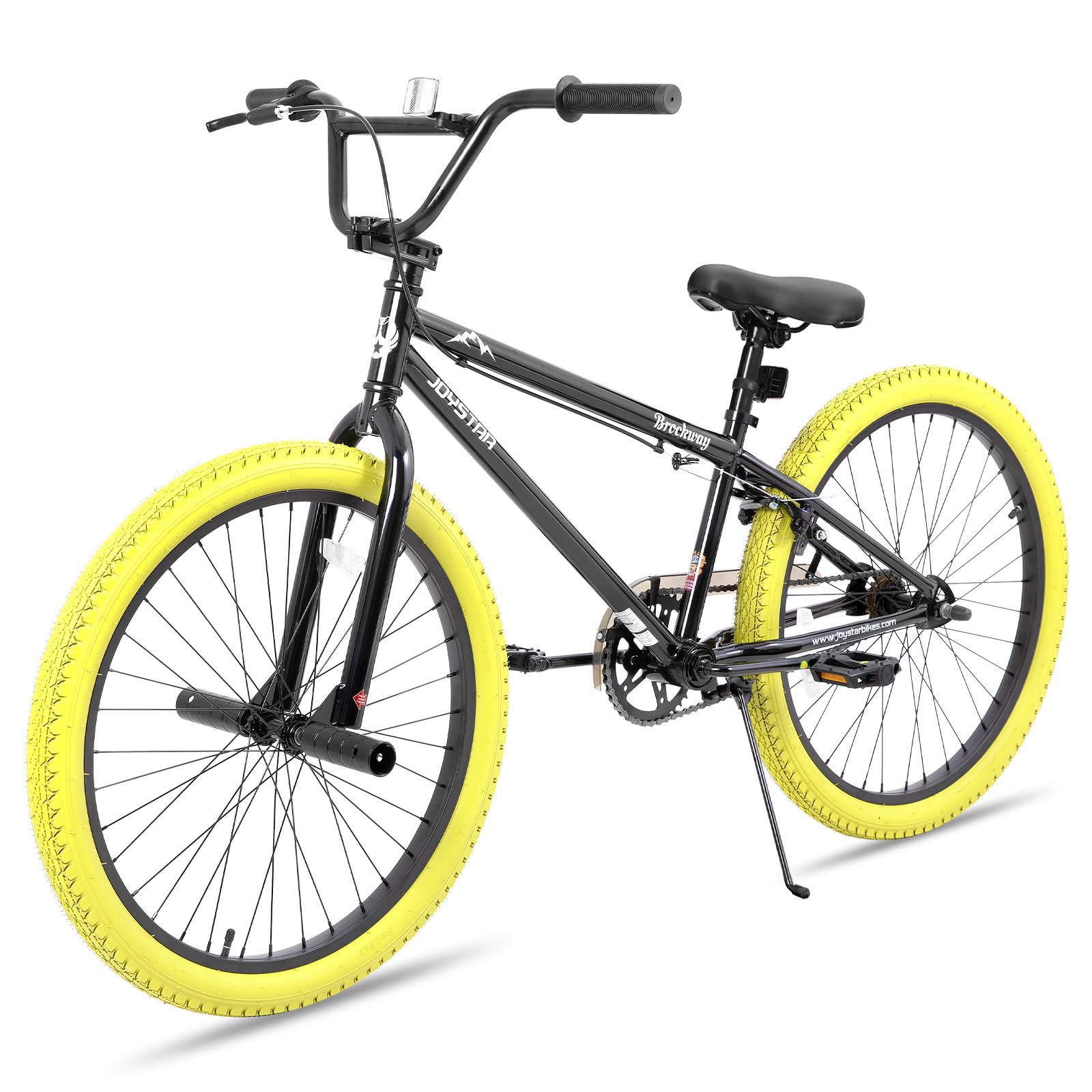 JOYSTAR Gemsbok Bicicletta BMX freestyle da 24 pollici per bambini dai 11 agli 14 anni, biciclette da 24 pollici per bambini, gialla