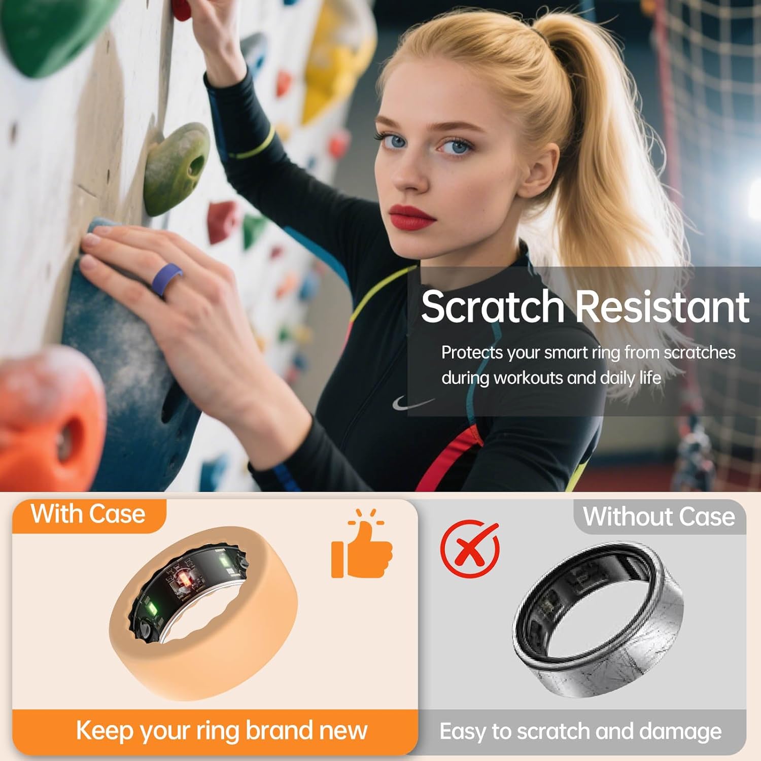 SUNDO 15 Pack Cover Case Compatible with Oura Ring Gen 4/4 Ceramic, Oura Ring Gen 3 Horizon/Heritage, Anti-Scratch Elastic Silicone Protector Accessories for Men Women Working Out Gym thumbnail