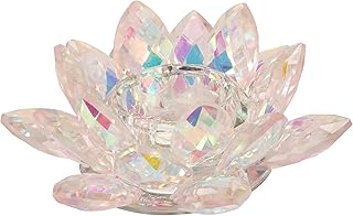 Sagebrook Home 13211-20 Blush Crystal Lotus Votive Holder 6