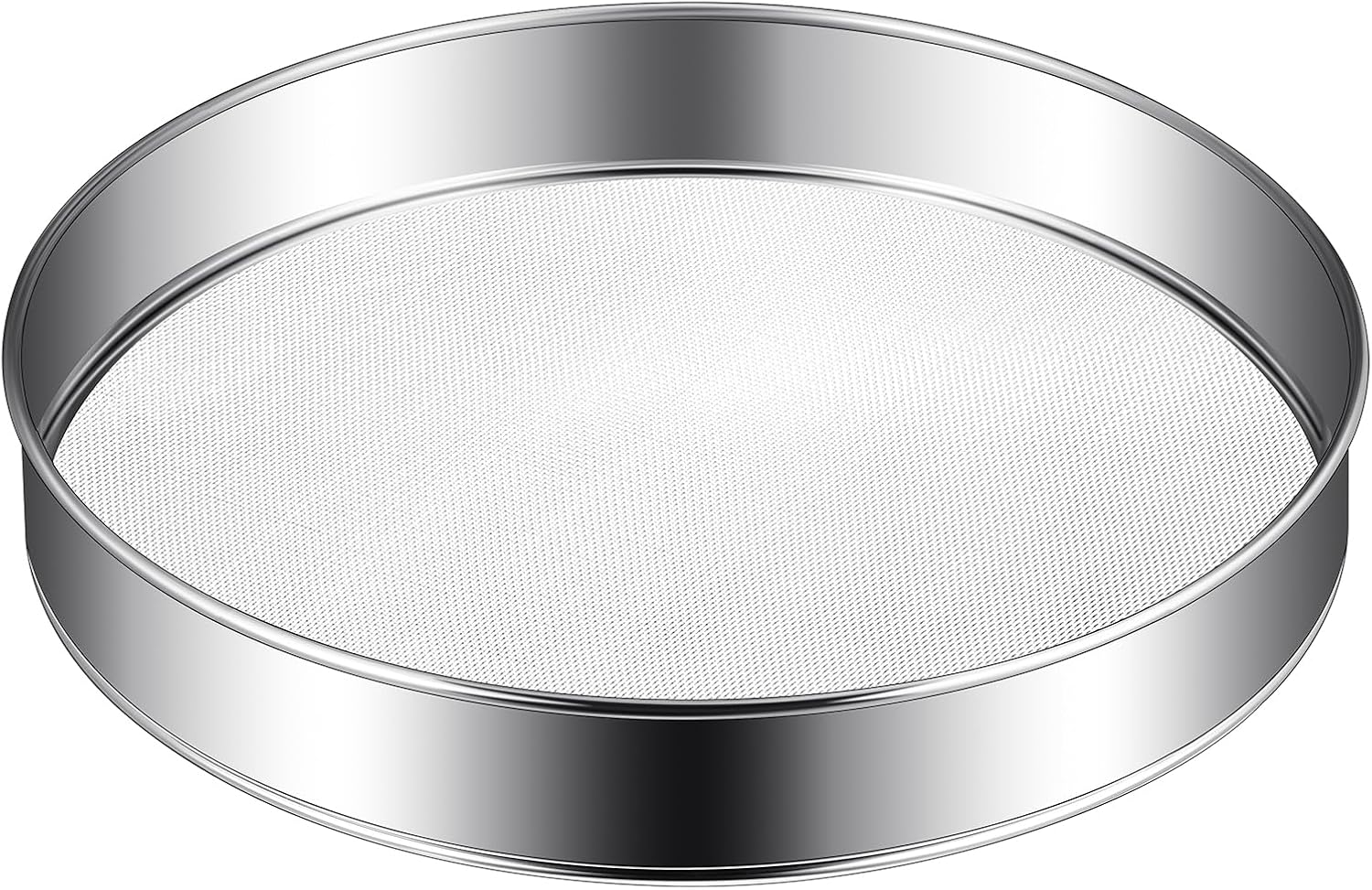 Patelai 3 Pcs Stainless Steel Flour Sifter (6" and 8" 60 Mesh, 7" 40 Mesh)