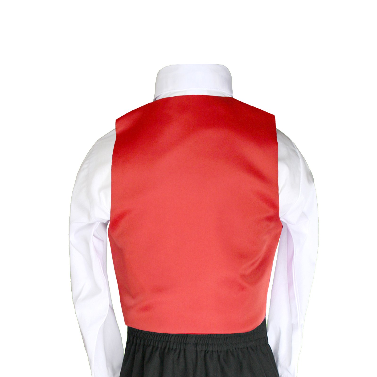 Red Satin Vest Only for Baby Kid Teen Boy Wedding Party Formal Suit sz Sm-28 (22)