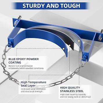 2 Pack Gas Cylinder Wall-Mounted Bracket,Blue Gas Cylinder Fixed Rack,Gas Cylinder Floor Mount Storage Stand,Durable Quality Gas Cylinder Holder with Screws and Safety Chain Supported