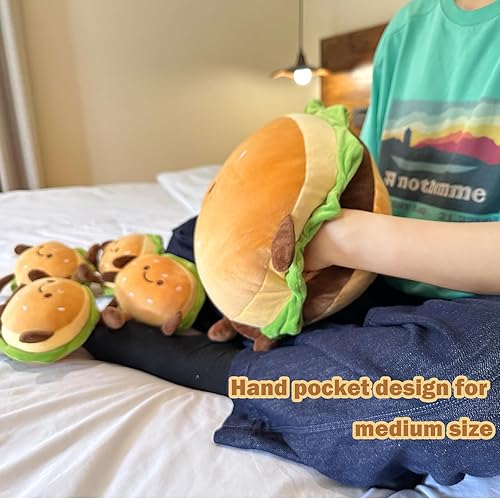 Miniatura 3 de Almohada de felpa de hamburguesa, almohada de peluche de hamburguesa, almohada de felpa de alimentos, decoración del hogar, regalo de cumpleaños de