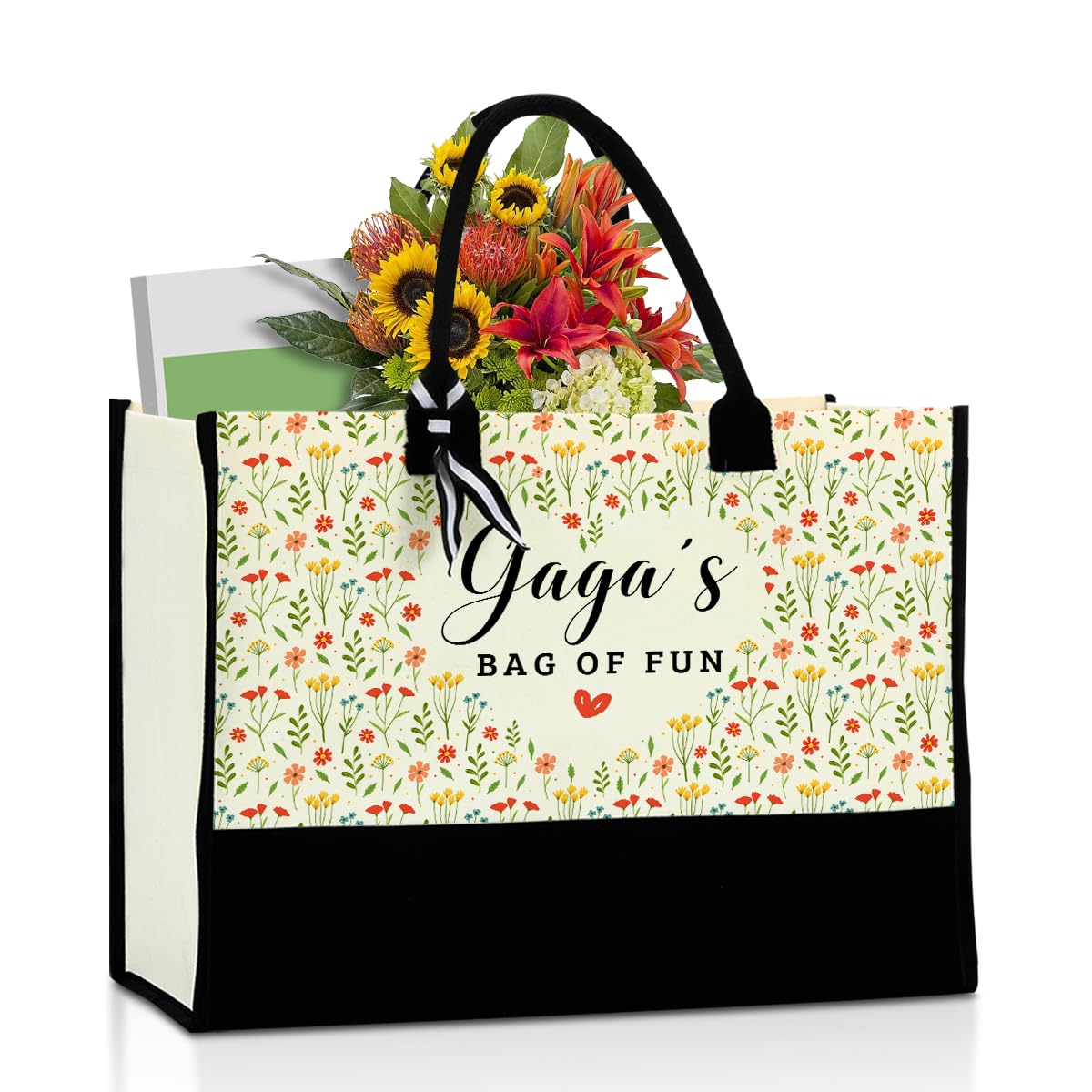 EIXU Grandma Aunt Mother in Law Mom Granny Godmother Gifts Waterproof Canvas Tote Bag Beach Bag for Shopping Christmas