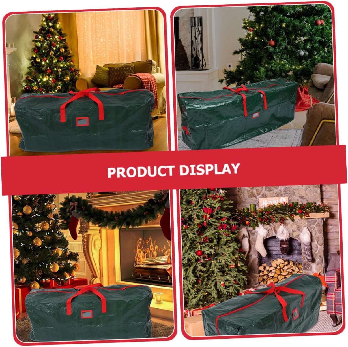 Alipis Christmas Tree Storage Bag Dustproof Holiday Tree Container with Zipper Closure and Decorations