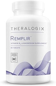 Theralogix Remplir Nutritional Supplement - 90-Day Supply - B12 Vitamin & Chelated Magnesium Supplement - Supports Heart Health, Bone Health & More - NSF Certified - 90 Tablets