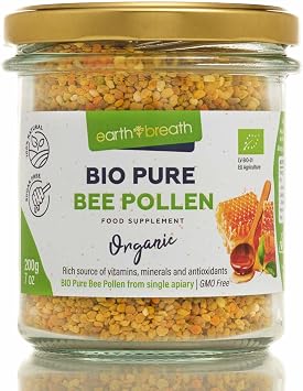 Earthbreath Pure Bee Pollen Granules 200g   100% Pure, Raw & Natural- Healthy Immunity Support   No Artificial Additives