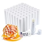 Lip Balm Bulk Unlabeled - Made in USA 50 Pack Honey Bulk Chapstick - Natural Ingredients Vitamin E Shea Butter - Custom Chapstick Bulk For Party & Wedding Favors