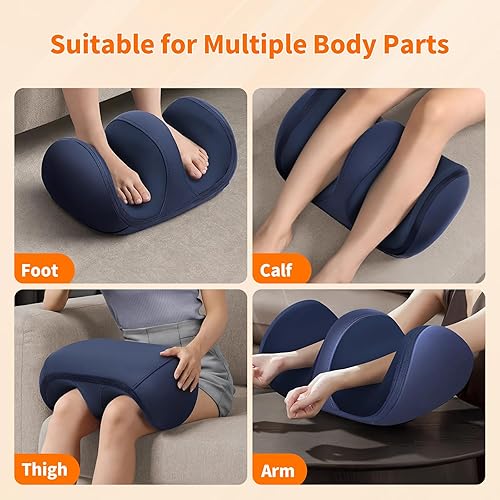 Miniatura 5 de Masajeador de pies y pantorrillas con calor, masajeador de pies Shiatsu para aliviar el dolor, máquina masajeador de tejido profundo con rodillo de