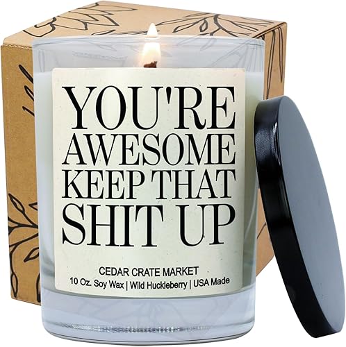 You're Awesome Keep That S Up - Vela de amistad para mujeres, hombres, mejores amigos, regalos de cumpleaños para amigas, mujeres, mejores amigos,
