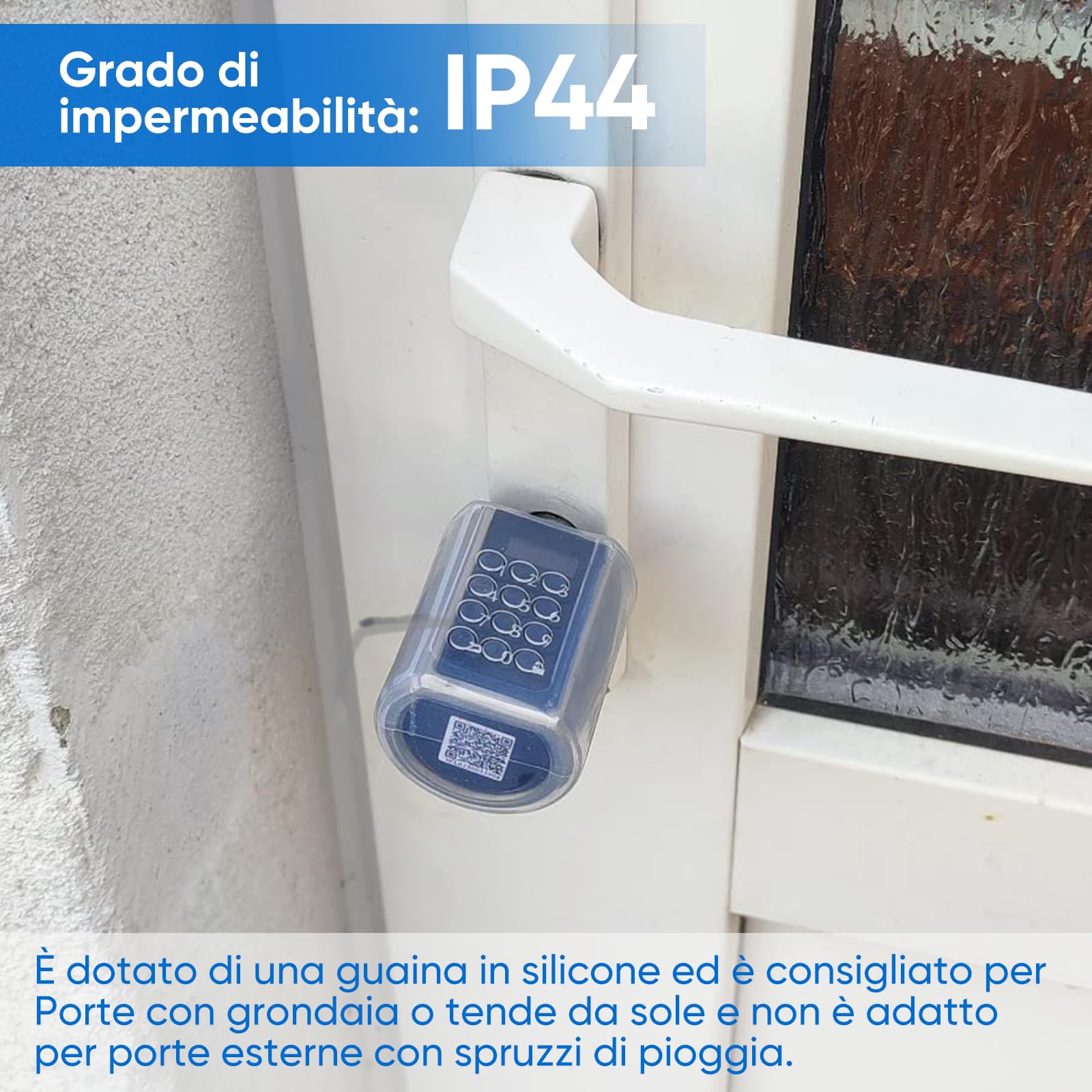 RUILON Serratura elettronica intelligente, Wifi/Password/Scheda RFID/Bluetooth/APP Serratura della porta, Serrature per porte regolabili per spessori della porta 50-100mm