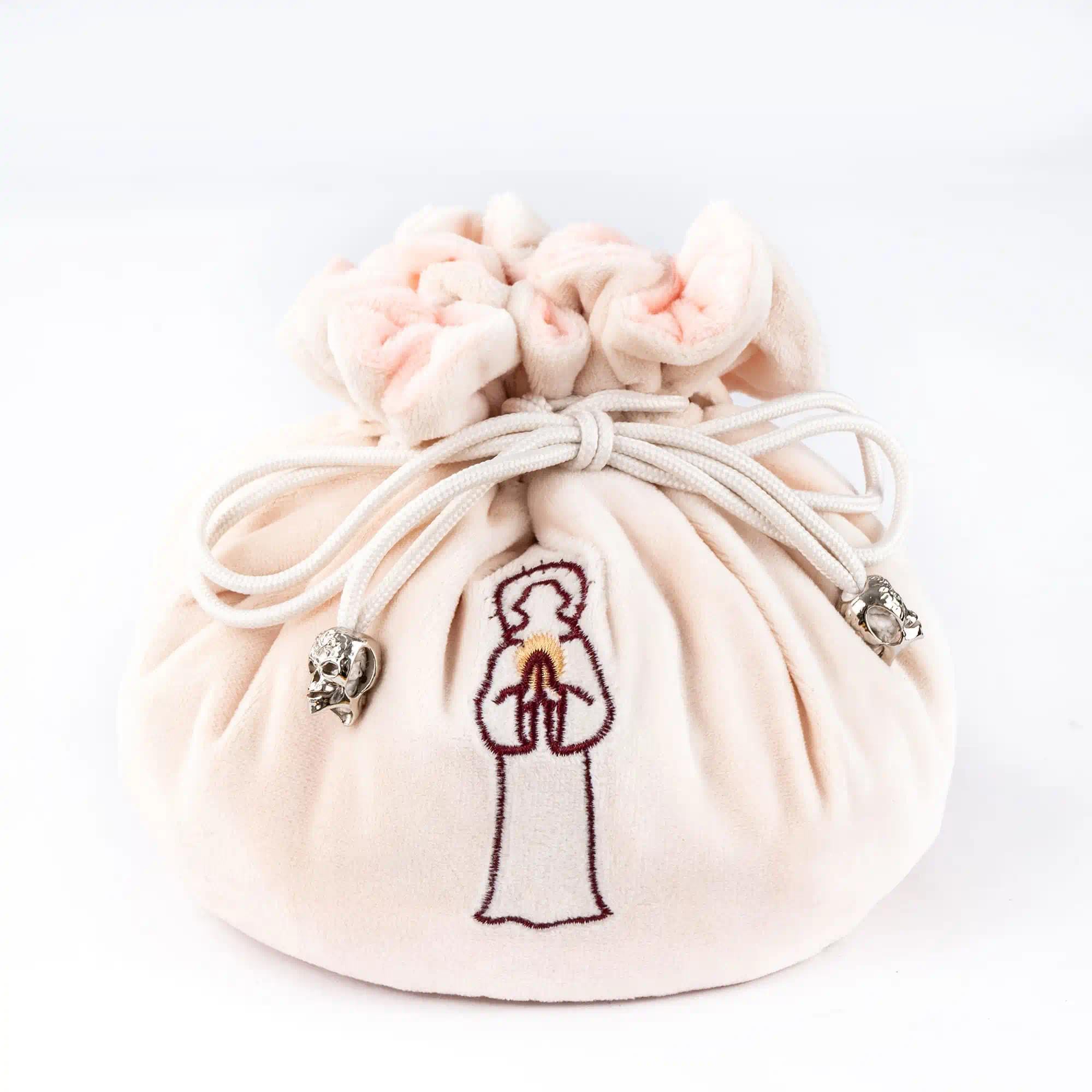 KSNDie Large Dice Bags with Pockets Beige Storage Bag for DND RPG Games — image 1