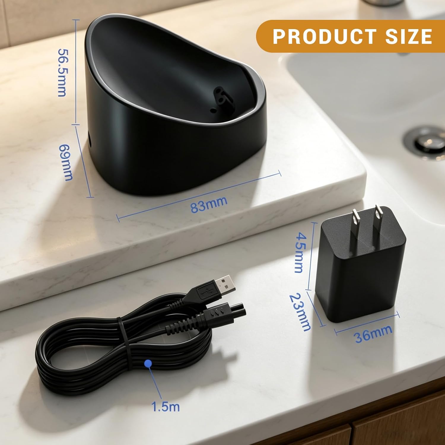 Charging Dock for Freebird FlexSeries Electric Head Hair Shaver Base | Power Cable for Flex Series Replacement Razor Adapter
