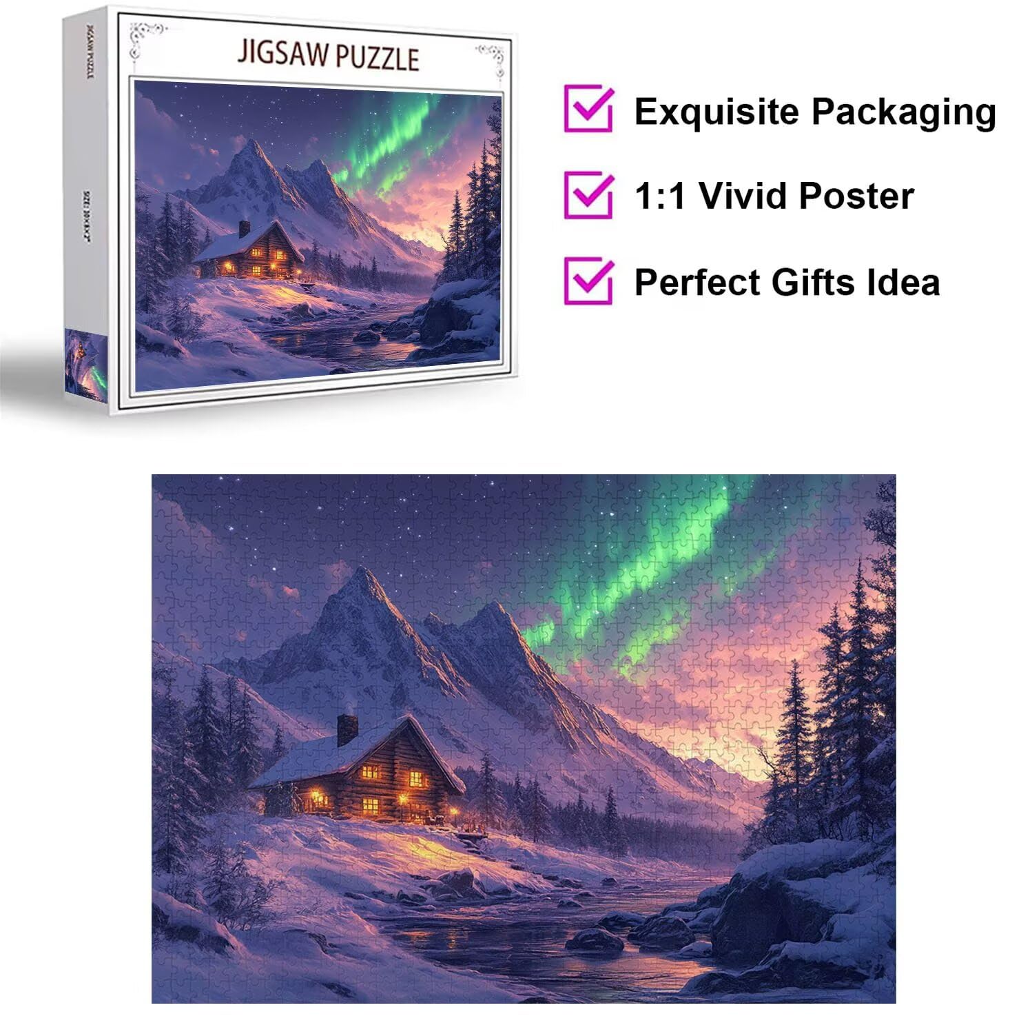 Puzzle 2000 Piezas, Rompecabezas Adultos, Montañas Nevadas, n-854