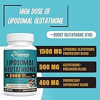 Vista 3 de Cápsulas blandas de glutatión liposomal de 2400 MG, absorción máxima, forma activa reducida de L-glutatión (GSH), con ácido hialurónico