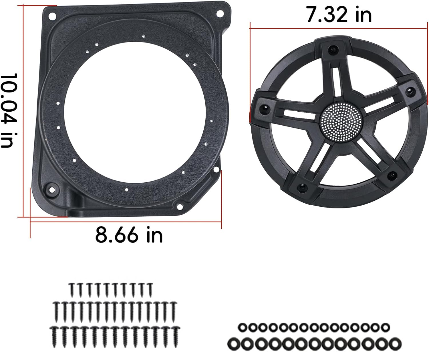 Speaker Enclosures Pods for E-Z-GO RXV Valor 2025, 2PCS Front Under Dash Loudspeaker Mount Support Pods for EZGO Valor 2025 Standard Golf Cart Accessories
