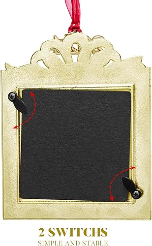 Miniatura 3 de GUOER Adornos para árbol de Navidad, regalo de recuerdo, decoración del hogar, decoraciones de Navidad, regalos de Navidad, colgante con marco de