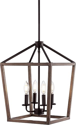 Miniatura 16 de JONATHAN Y JYL7436B - Linterna de pagoda regulable y ajustable de metal, LED, clásica, tradicional para comedor, sala de estar, cocina, 4 bombillas,