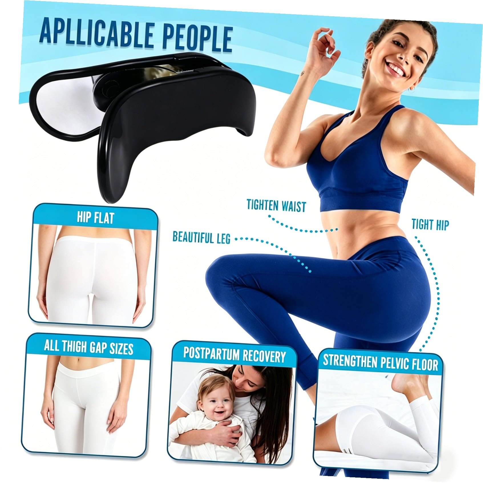 SUPVOX Ejercitador de Glúteos y Caderas Fortalecimiento Muscular de Abs Ligero y Tonificación Rápida para Entrenamiento en Casa