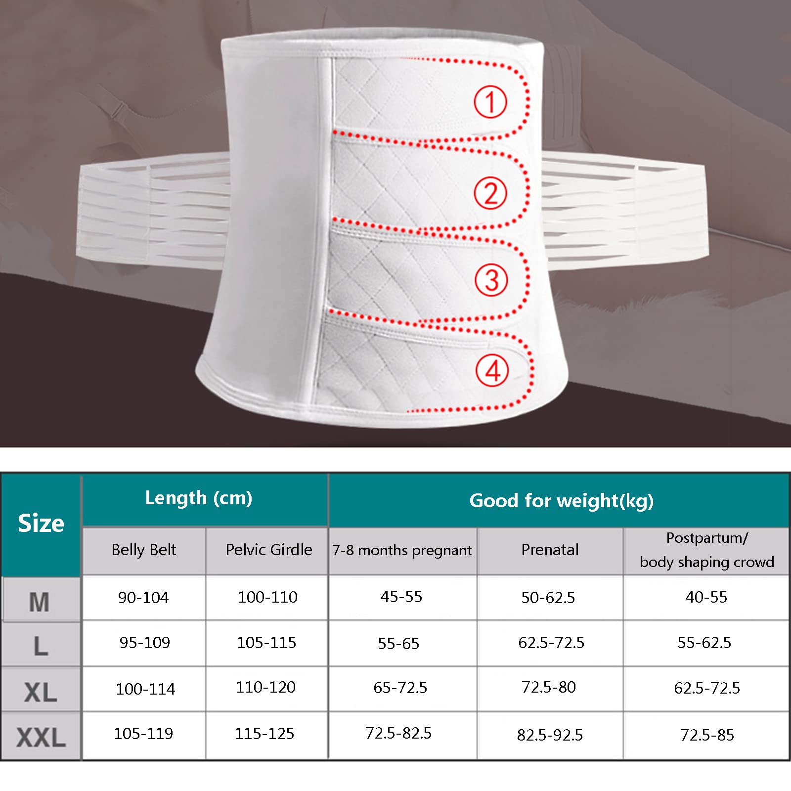 2 en 1 Soporte posparto Recuperación Vientre Envoltura Cintura Pelvis Posparto Vientre Binder C Sección Cinturón Postnatal Recuperación Soporte Banda Postnatal Abdominal Binder,2XL,Natural