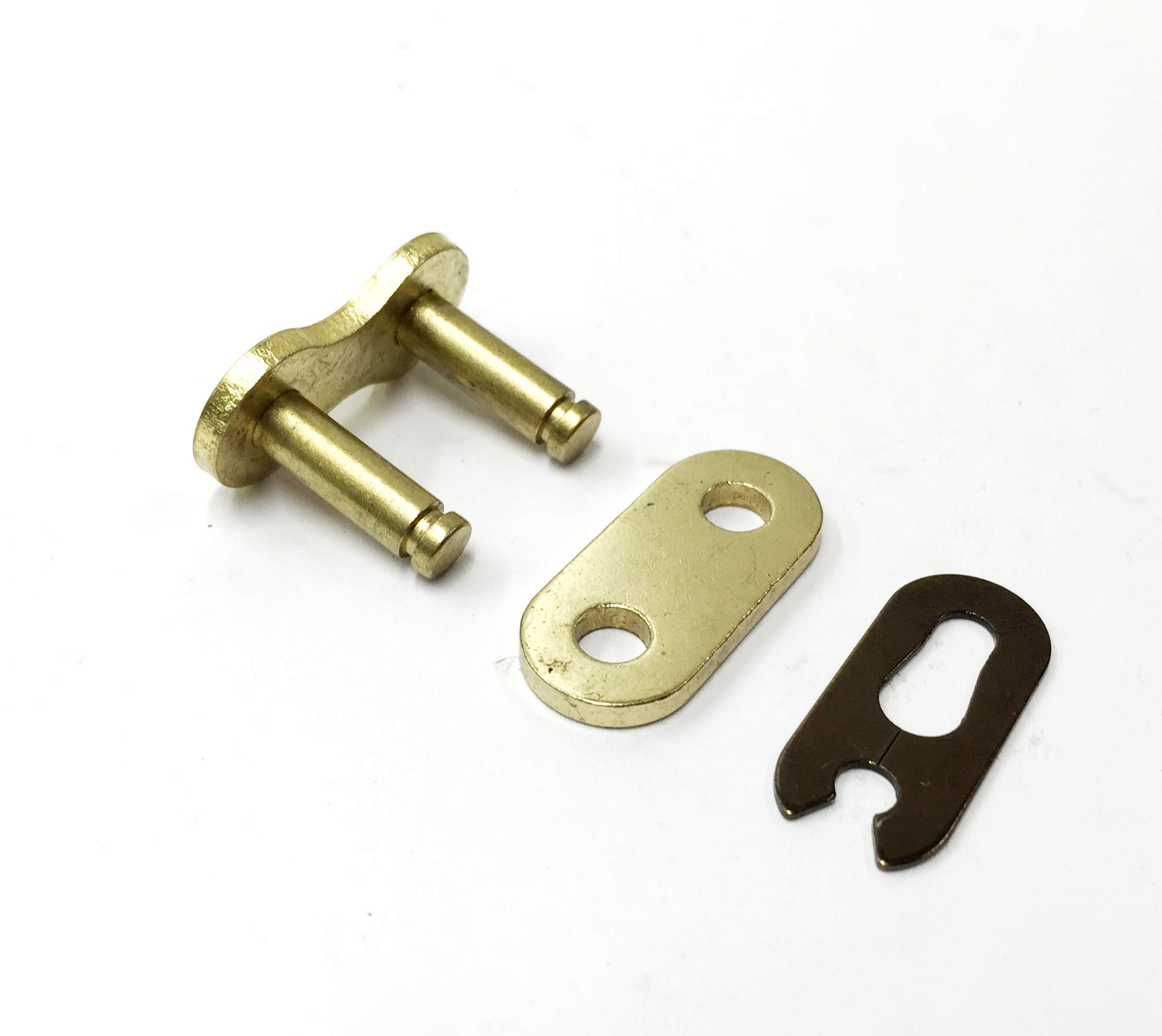 Juego de cadena y piñones dorados resistentes compatibles con Yamaha YBR 125 2007-2016