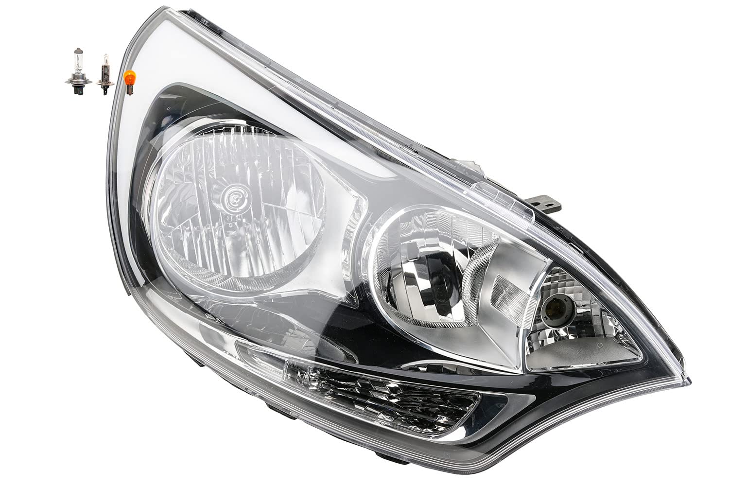 Johns Faro anteriore alogeno per Kia Rio UB 09/2011- destra + lampadina