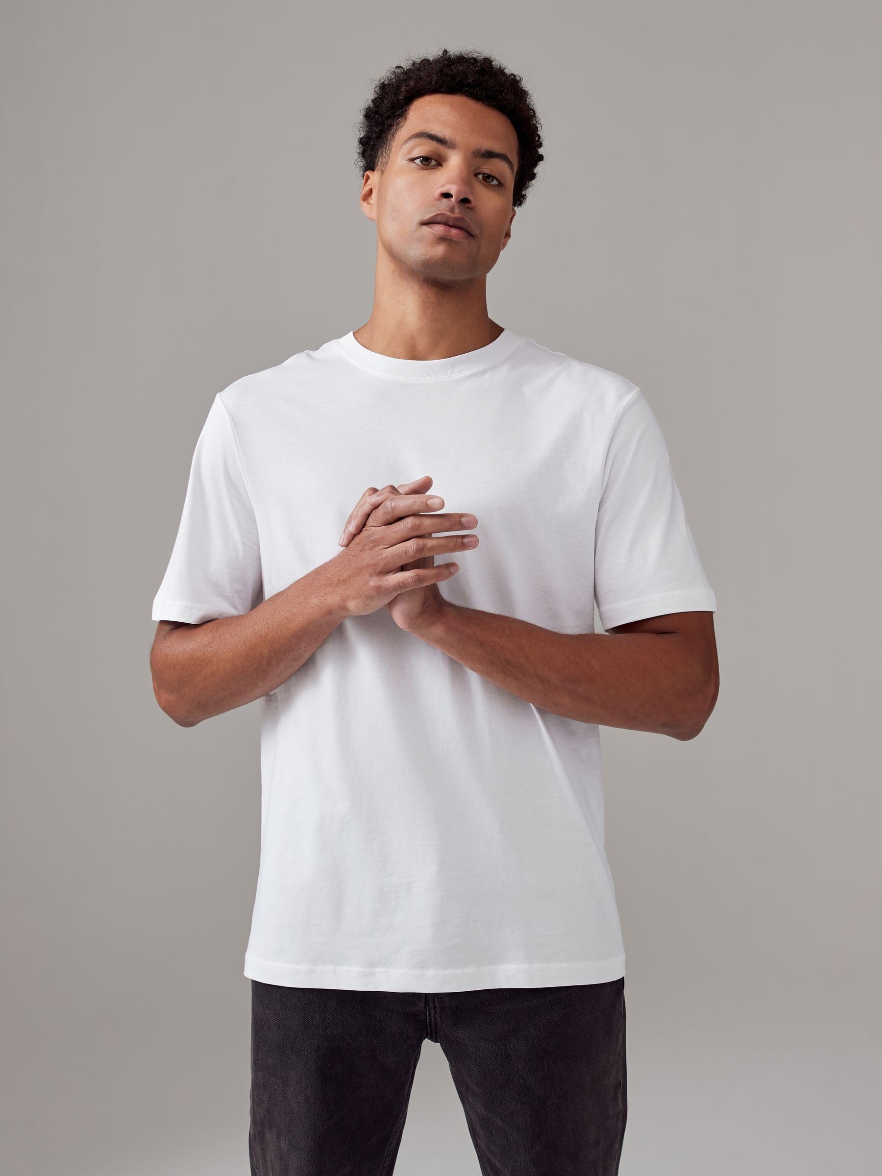 NEXT Uomini Confezione da 6 di T-Shirt di Cotone Basic | Standard, Vestibilità regular, Pull On, Lavabile in lavatrice