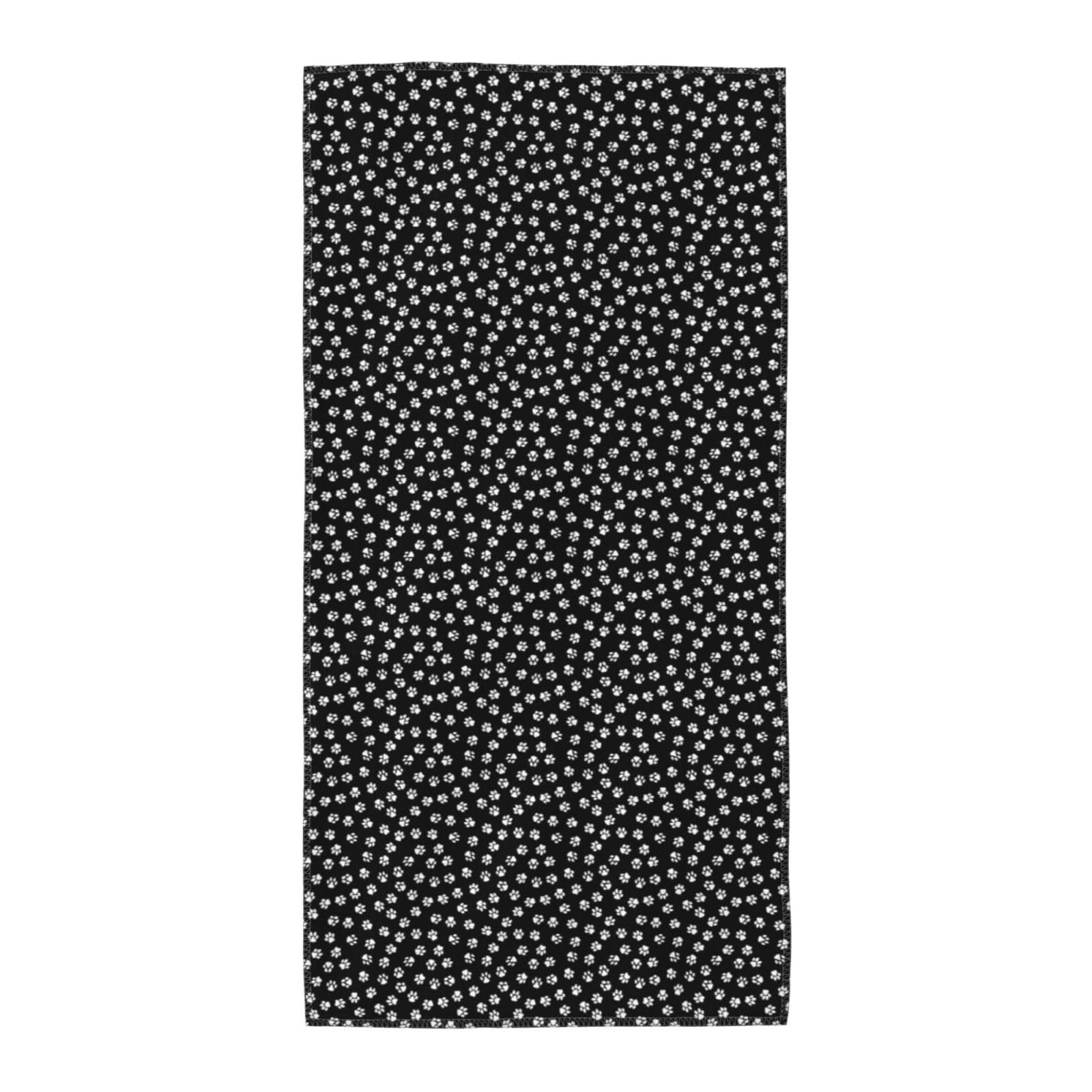 JBJGKHLP Paw Print Print Adults Extra Long Beach Towel Soft Absorbent Quick-Dry Gym Swimming Running Yoga