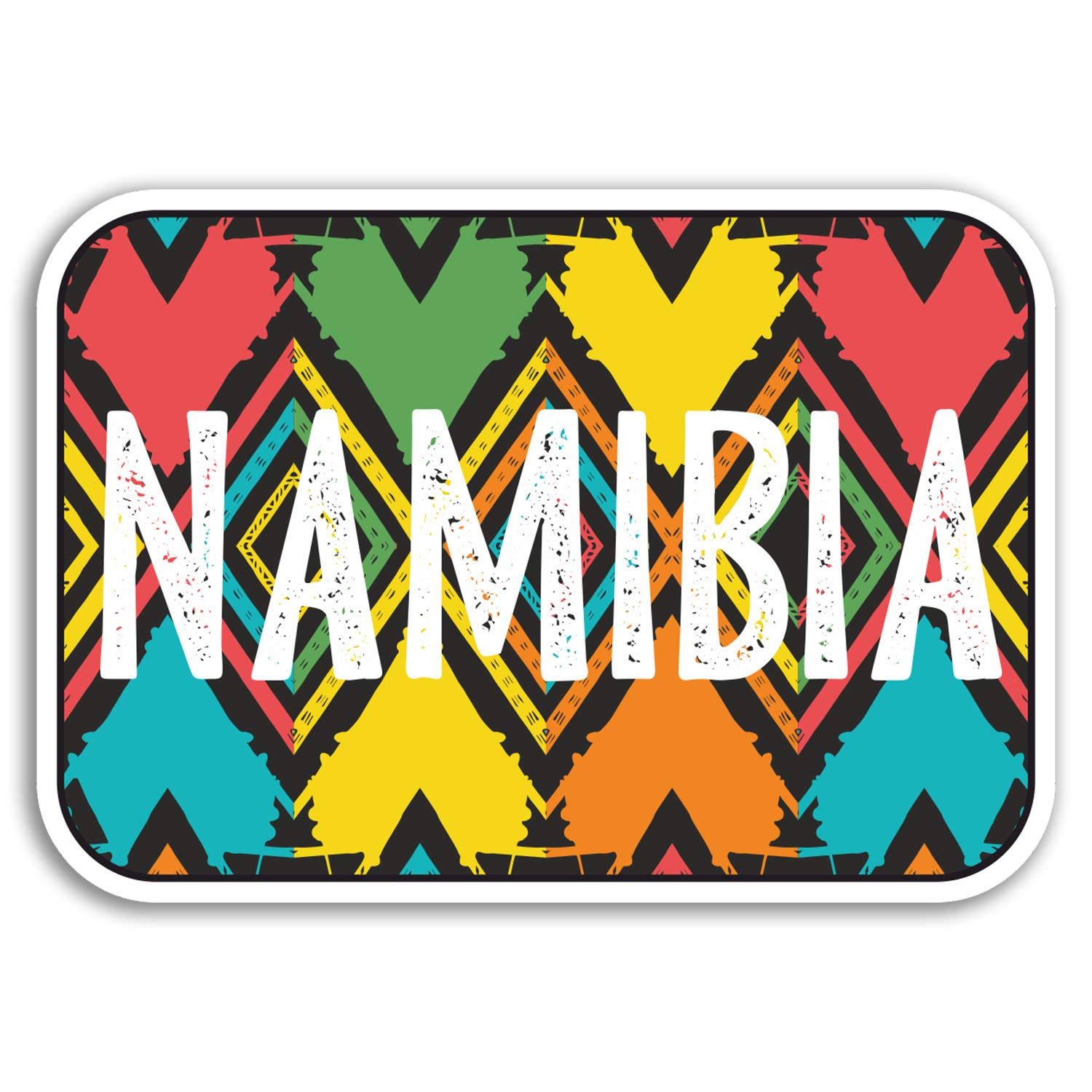 Destination Vinyl Ltd Multi 2 X 10Cm Namibia Africa Vinyl Stickers - Tribal Travel Sticker Luggage #18851 (10Cm Wide)