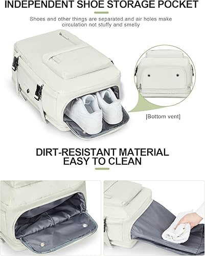 Miniatura 5 de Large Travel Laptop Backpack, Expandable Flight Approved Backpack, Carry on Backpack for Women, Waterproof 17inch Laptop Hiking Backpack with Shoe