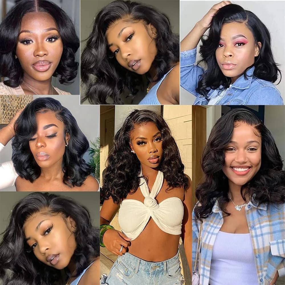 Human Hair Bundles #1B Body Wave Bundles Human Hair 12 14 16 inch Brazilian Remy Natural Black Body Wave Bundle