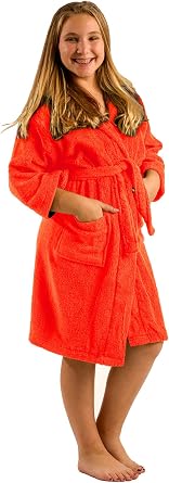 BY LORA Personalized Embroidered Names, Initials For Unisex Kids and Teenagers Hooded Robe
