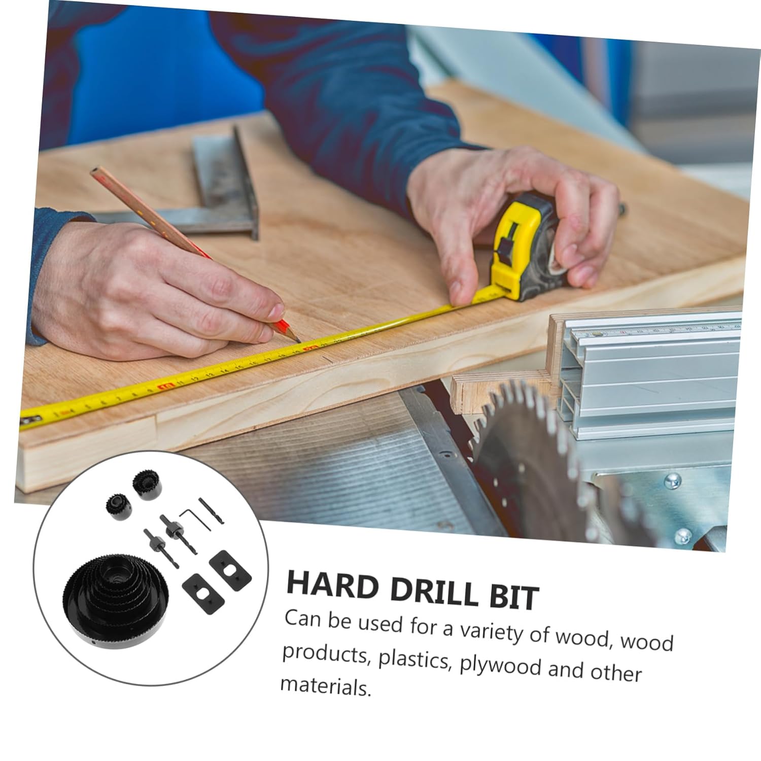 Durable Hole Opener Drill Bit Set Woodworking Hole Saws for Efficient Furniture Drilling Compatible with Electric and Pneumatic Drills